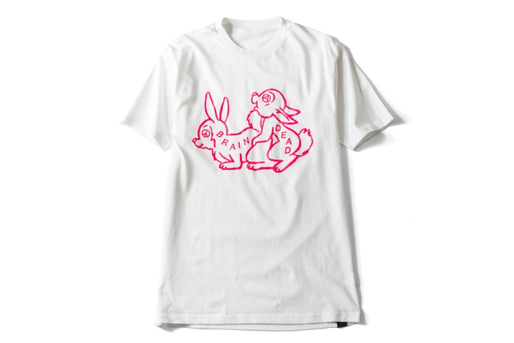 Union Los Angeles x Brain Dead「Bunny F*ck」聯名 T-shirt 與霓虹燈