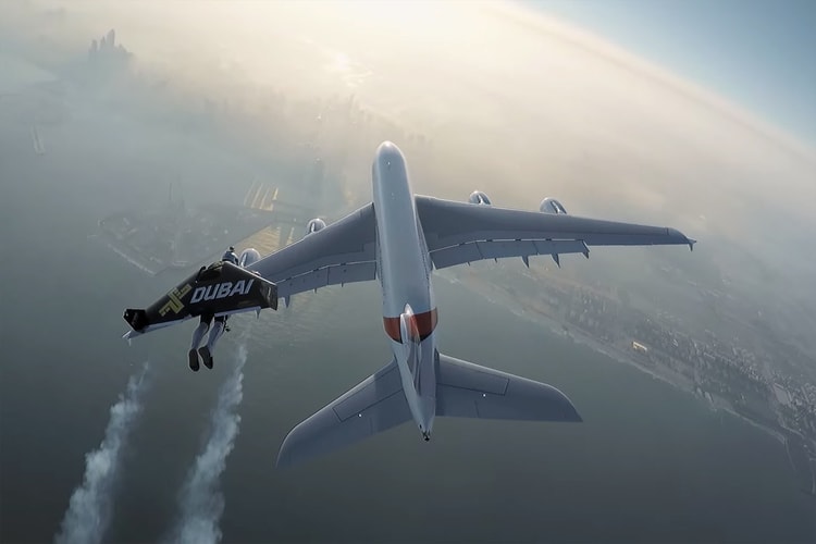 Jetman Dubai 與空客 A380 一同翱遊迪拜天空