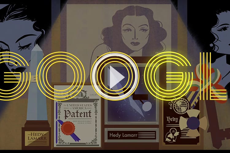 Google Doodle 紀念無線通訊先驅 Hedy Lamarr