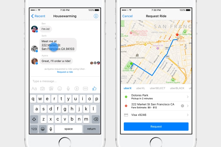 Facebook Messenger 推出 Uber 支援服務