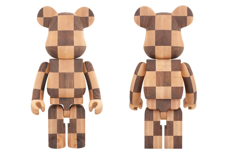 Karimoku x Medicom Toy 聯名木製格紋 1000% BE@RBRICK