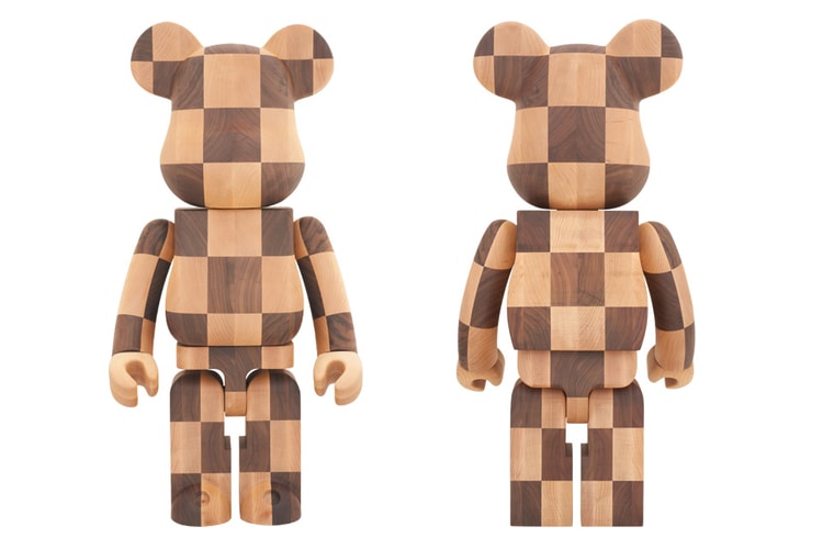 Karimoku x Medicom Toy 聯名木製格紋 1000% BE@RBRICK