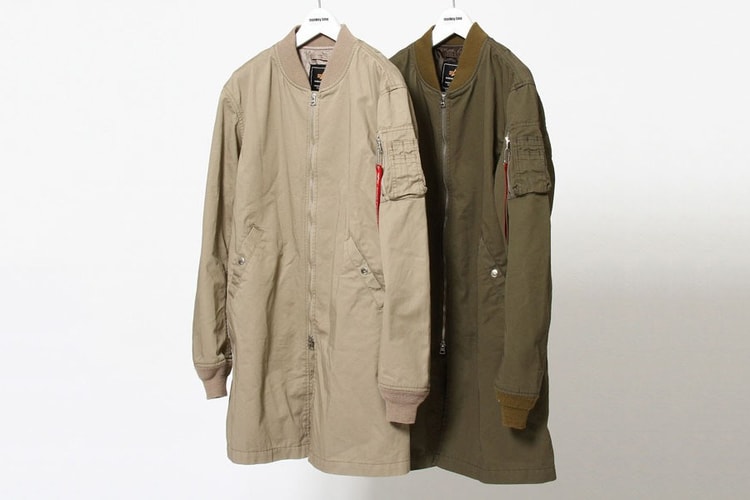 monkey time x Alpha Industries Elongated MA-1 外套