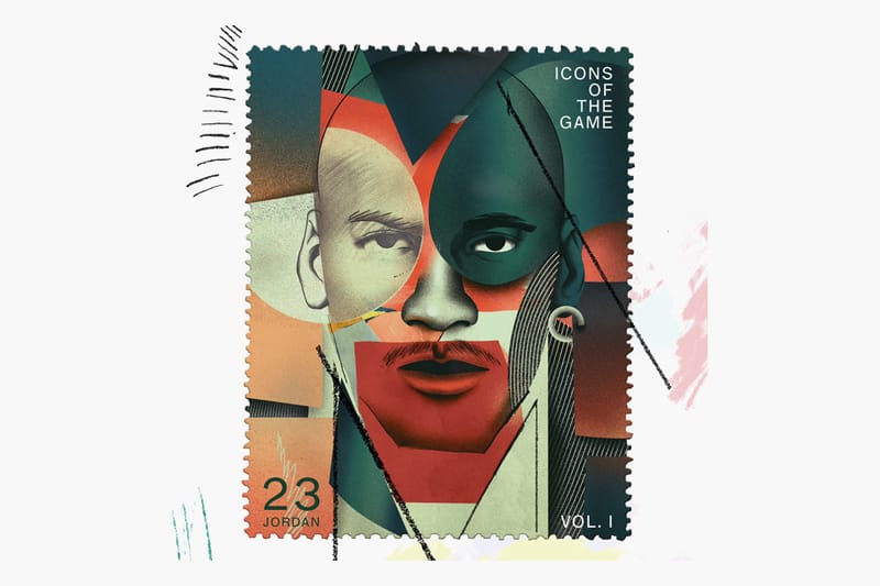 插畫師打造「Icons of The Game」NBA 主題郵票