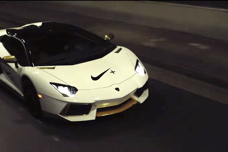 出勤!Nike 以 Lamborghini Aventador 最強送貨車隊