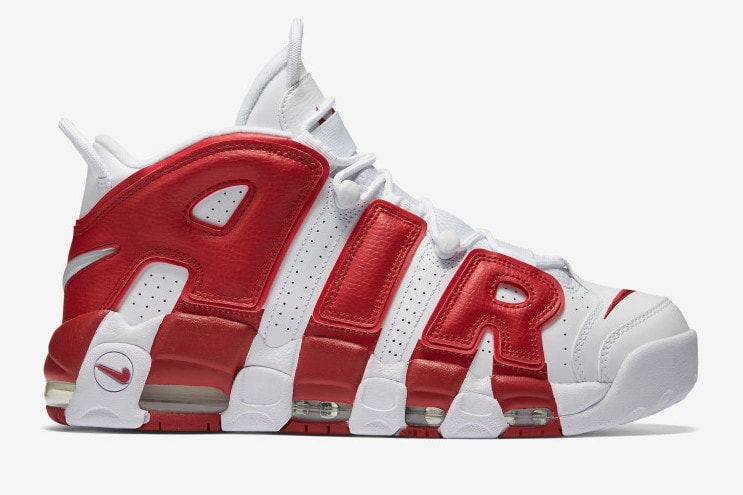Nike Air More Uptempo 紅白配色