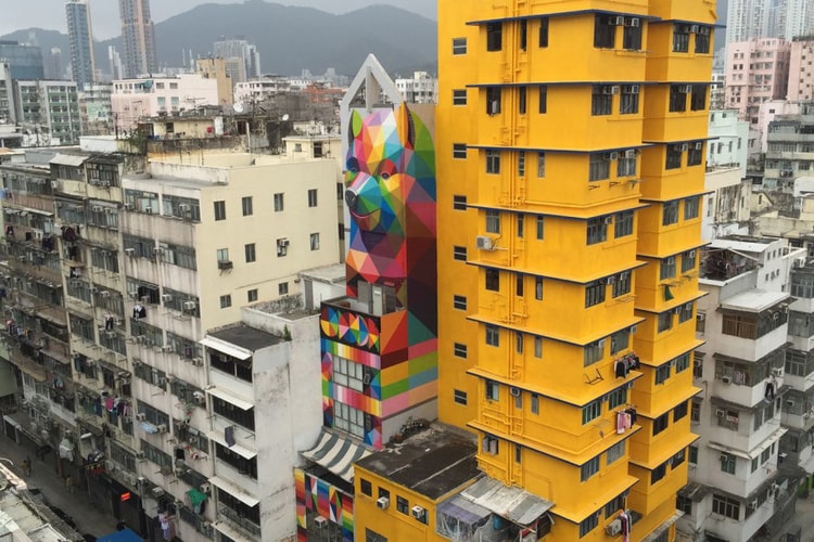 HK WALLS 香港街頭藝術節-Okuda 大型壁畫創作