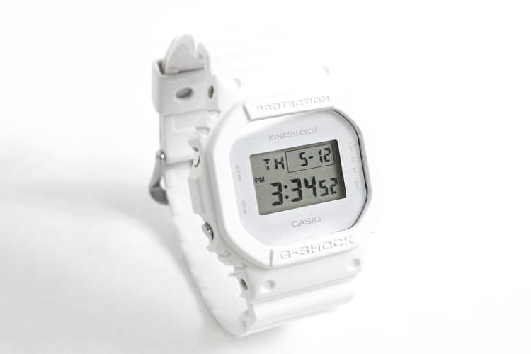 木梨 サイクル x G-Shock 聯名推出 DW-5600「白四角」