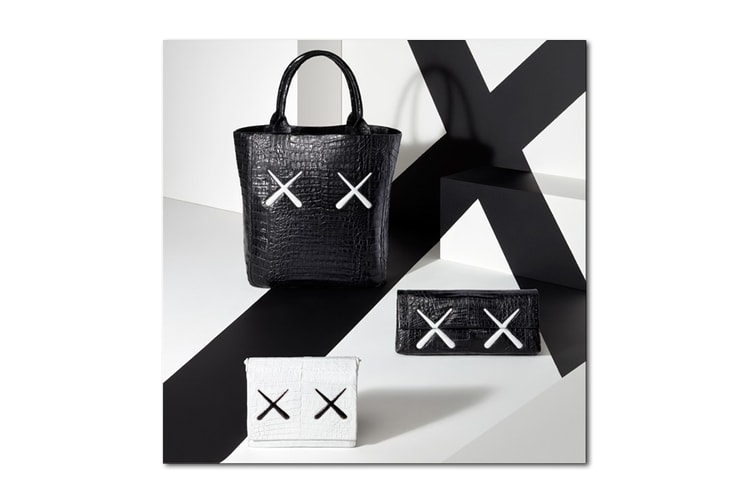 KAWS 聯手 Nancy Gonzalez 推出超奢華鱷魚紋包款系列