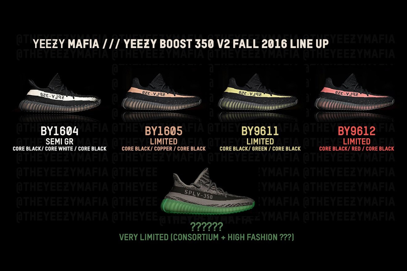 adidas originals yeezy boost 350 v2 will launch 5 color in 2016fw
