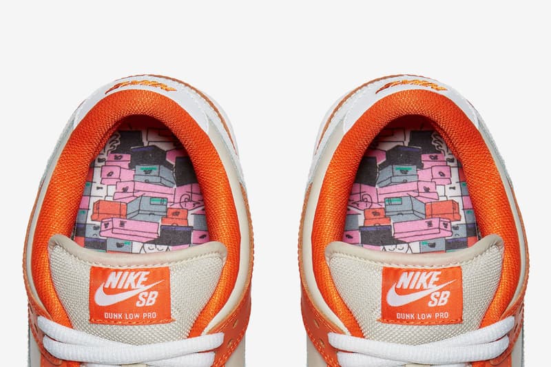 nike sb dunk low premium orange box closer look