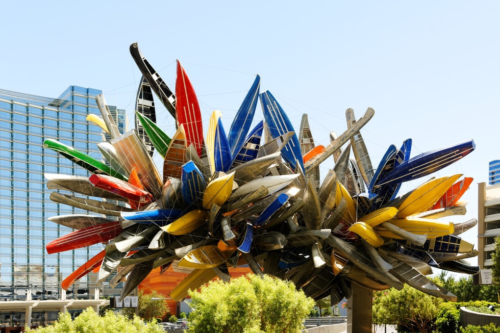 The Big Edge, a giant open-air sculpture made of over 200 full-sized boats