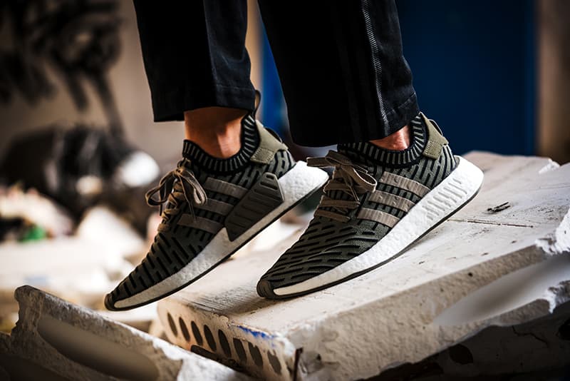 adidas Originals NMD_R2 "Olive" On Feet