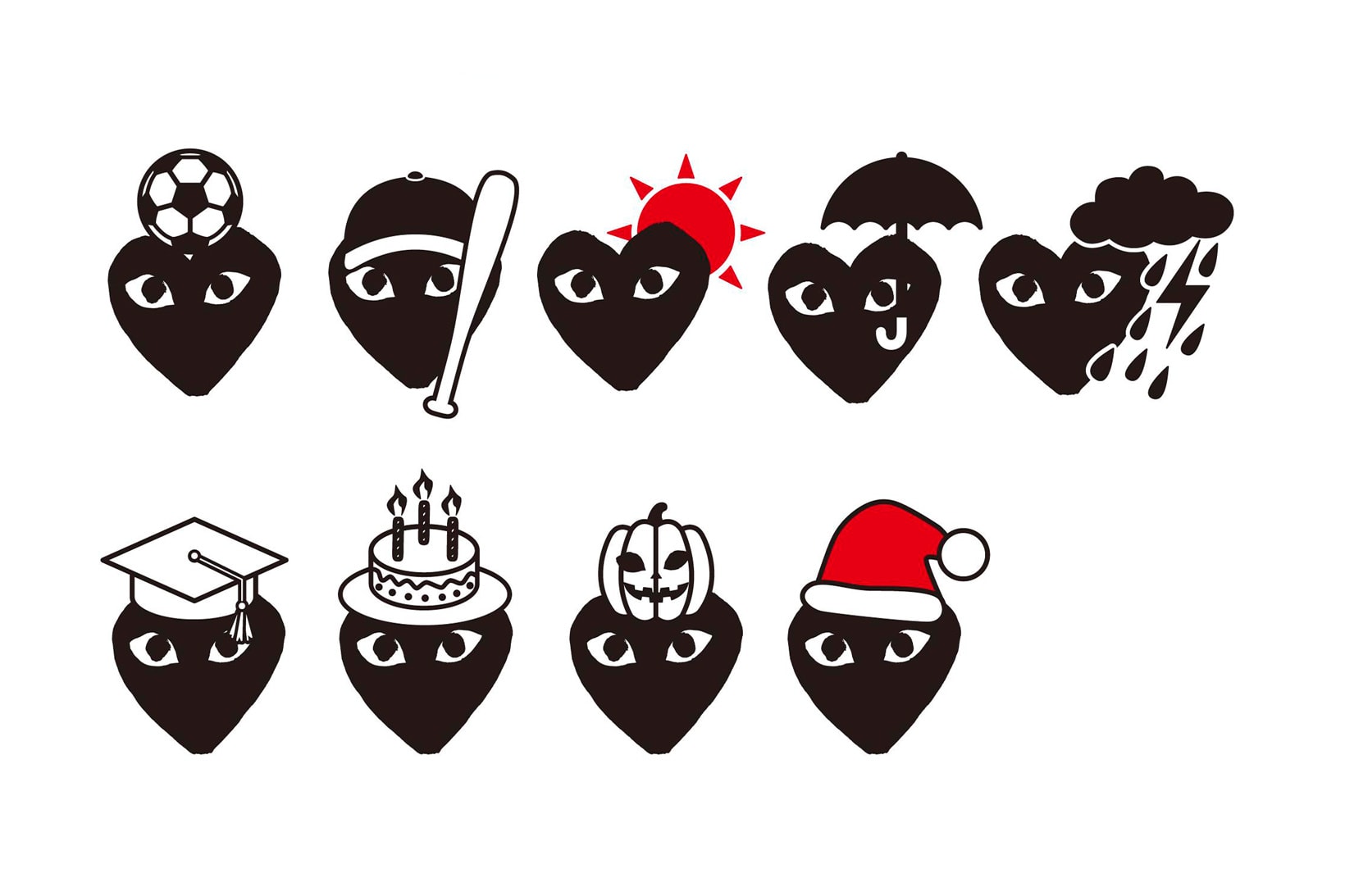 COMME des GARÇONS PLAY 2016 Holidays Emoji Pack