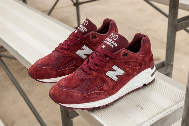 new balance 990v2 made in usa burgundy and black