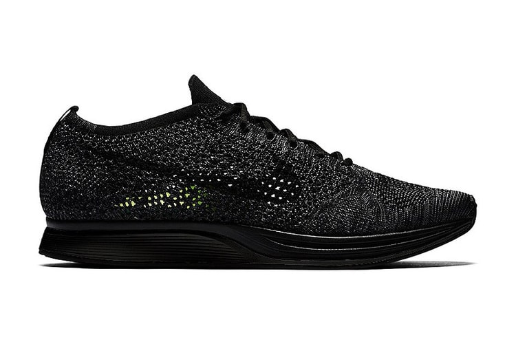 100% 黑魂-Nike Flyknit Racer 全黑配色設計