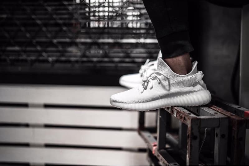 adidas Originals YEEZY BOOST 350 V2 All White 2017 On Feet