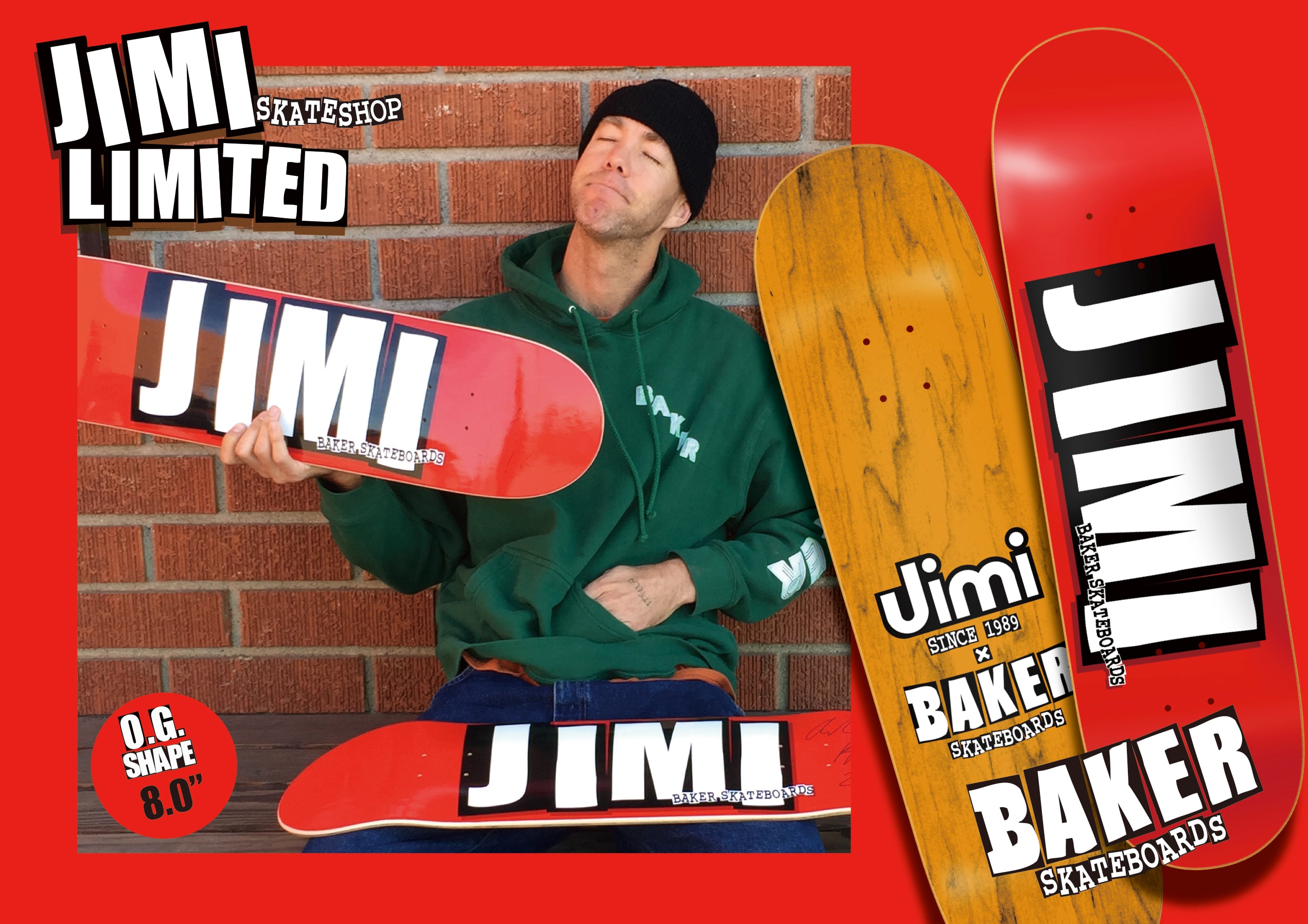 Baker Skateboards and Jimi Skate Shop collaborate for new skateboard