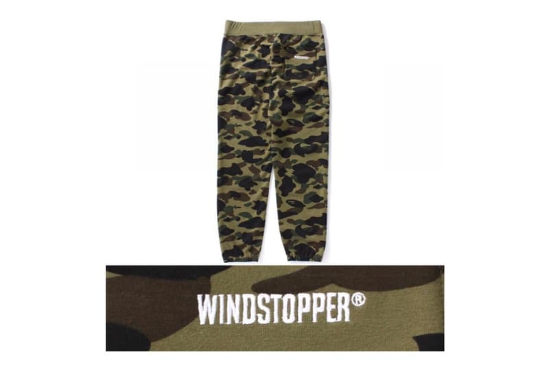 BAPE WINDSTOPPER Camo Hoodie, Jacket & Sweatpants