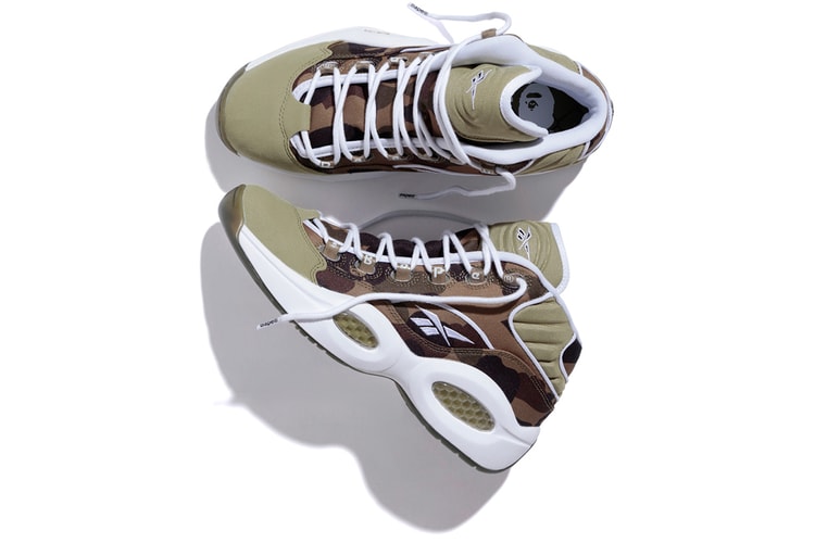 Reebok Classic x BAPE x mita sneakers 三方聯名 Question Mid 鞋款