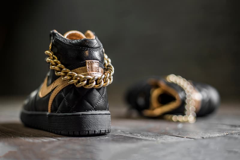 Chanel Bag Turned into Air Jordan 1 Custom by The Shoe Surgeon