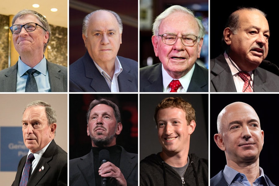 Eight Richest People Worth Half of The World