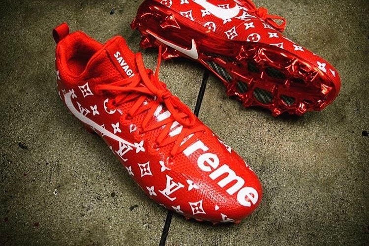 Odell Beckham Jr. 曝光 Supreme x Louis Vuitton x Nike 聯名美式足球靴?