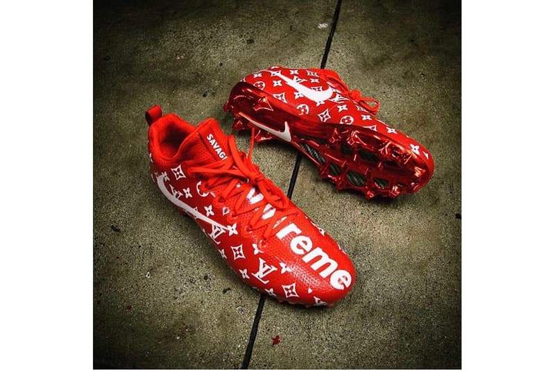 Odell Beckham Jr. Supreme Louis Vuitton Nike Cleats Pro Bowl