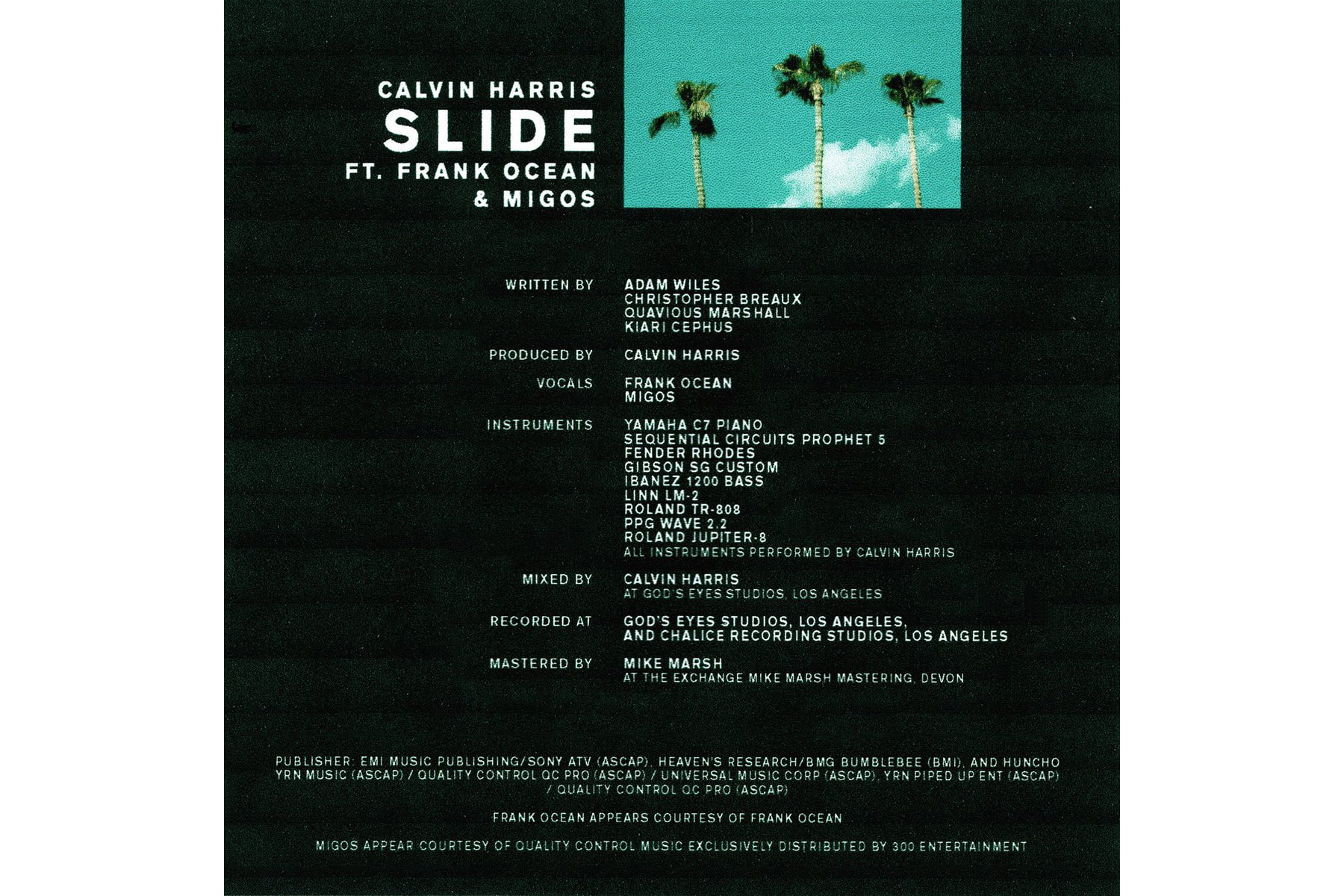 Calvin Harris ft. Frank Ocean & migos new single SLIDE is coming soon