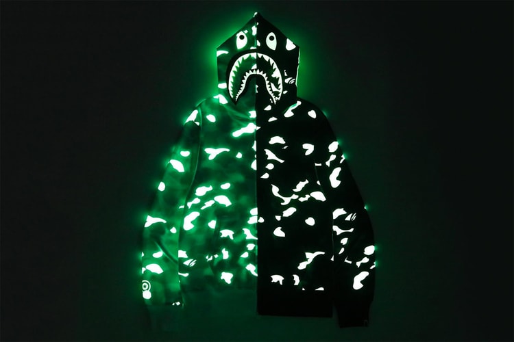 BAPE 推出全新「Glow-In-The-Dark」夜光系列 Shark Hoodie