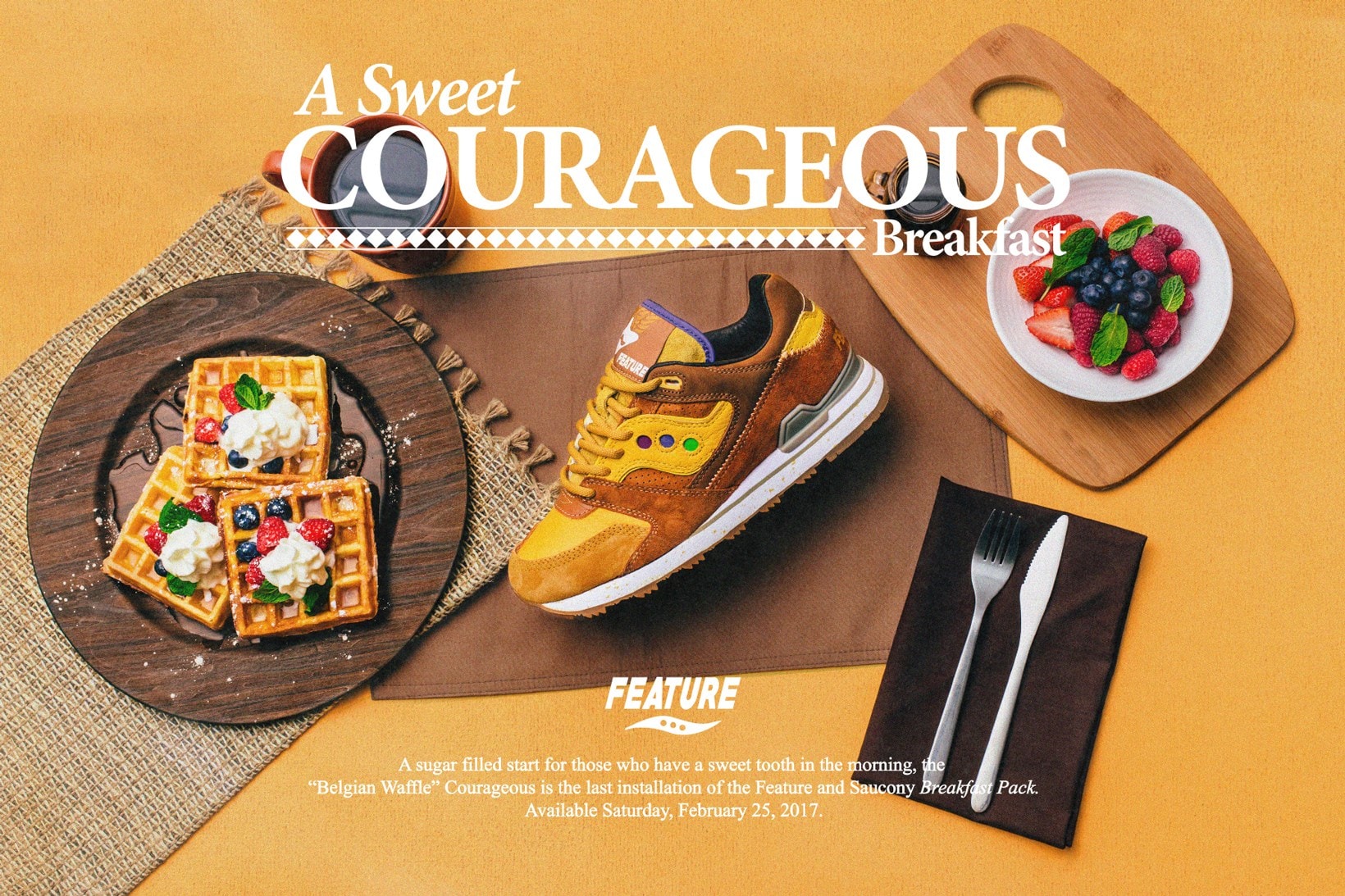 Feature & Saucony Courageous "Belgian Waffle"