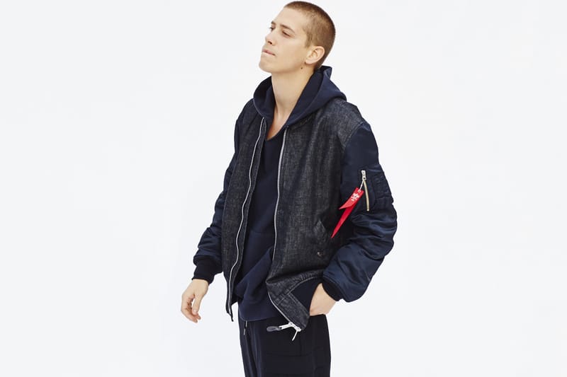 monkey time x Alpha Industries 丹寧拼接「MA-1」登場