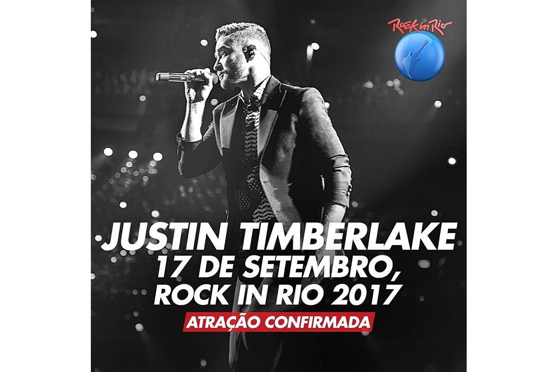 Justin Timberlake confirmed to appear on the stage of Rock in Rio Festival at Sep.17th