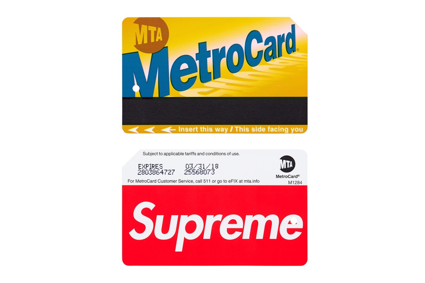Supreme MTA MetroCard eBay Resell