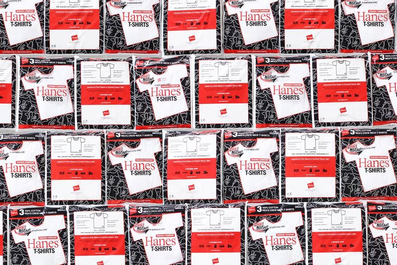 A BATHING APE x Hanes 聯名 T-Shirt 套裝