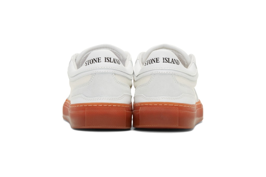 Stone Island White Canvas Sneakers