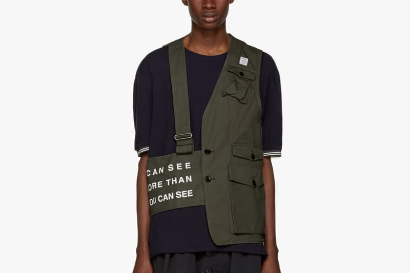 UNDERCOVER Asymmetric Half Military Vest