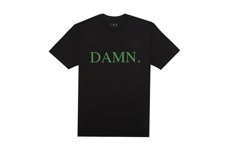 TDE 為 Kendrick Lamar 新專輯《DAMN》打造紀念 T-shirt