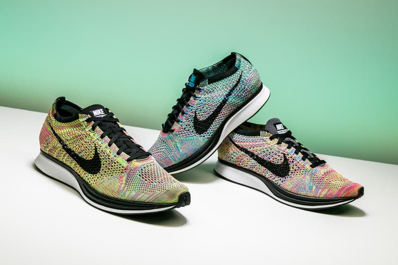 三代 Nike Flyknit Racer 超人氣配色「Multicolor」對比回顧