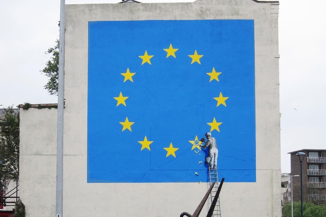 Banksy 以英國「脫歐」為主題創作最新壁畫