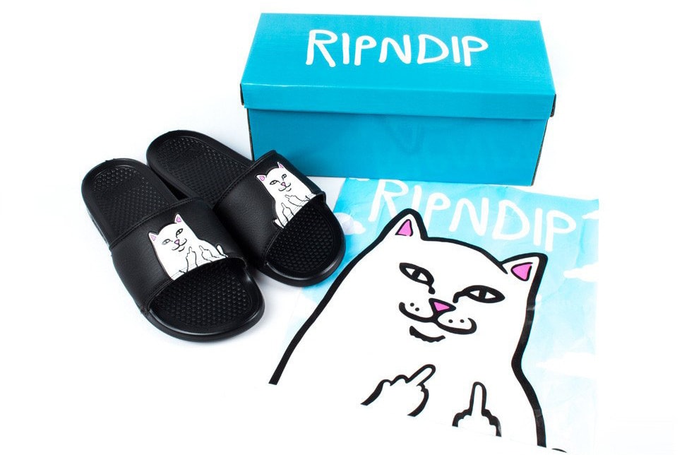 RIPNDIP 推出全新粉色「中指貓」拖鞋