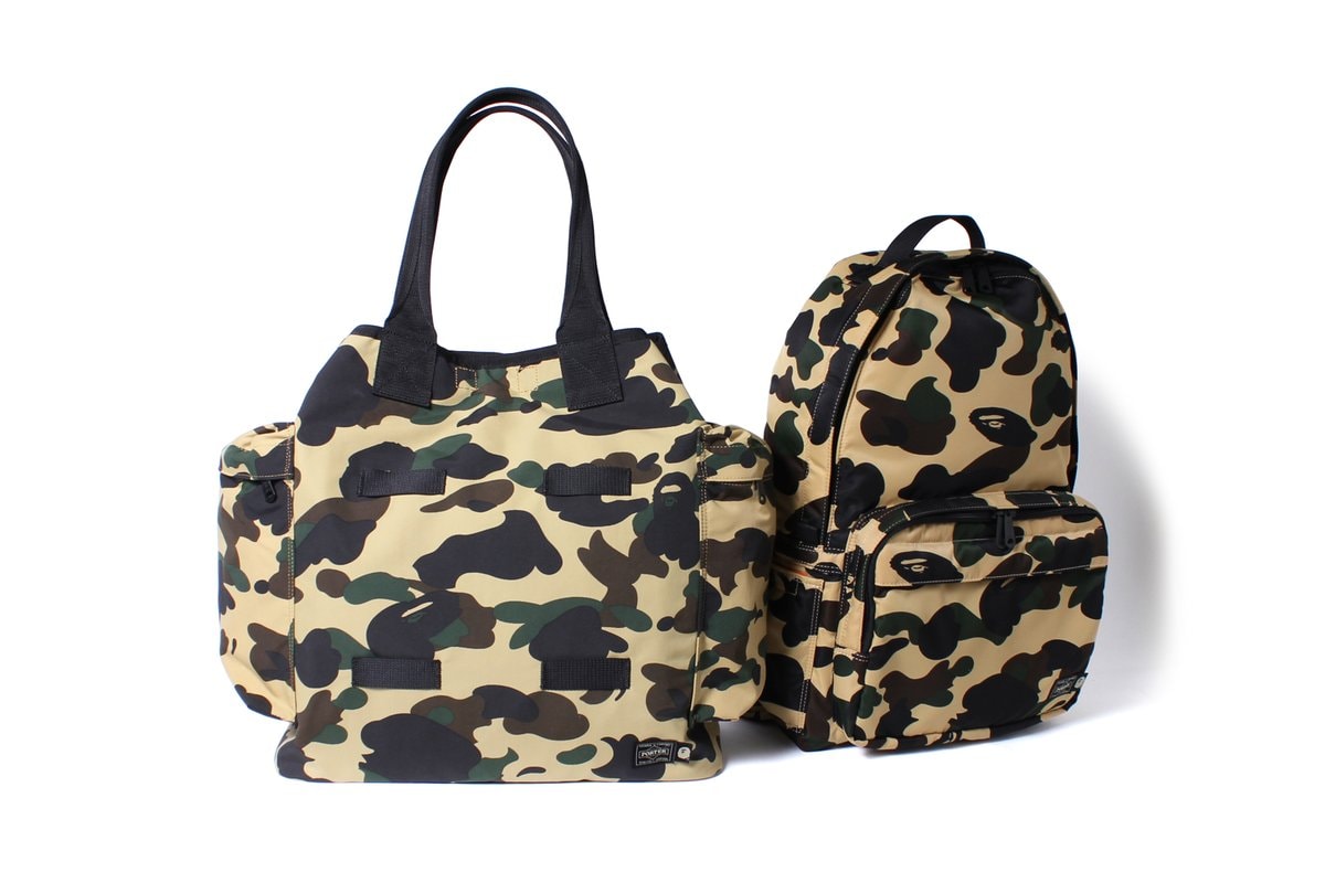 BAPE x PORTER Camo Tote Bag & Backpack