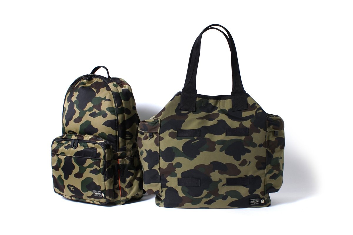 BAPE x PORTER Camo Tote Bag & Backpack