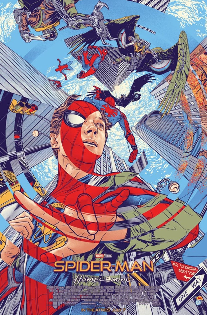 《Spider-Man: Homecoming》最新漫畫風格電影海報