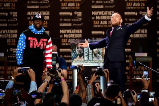 Floyd Mayweather 與 Conor McGregor「世紀之戰」首個新聞發佈會開催