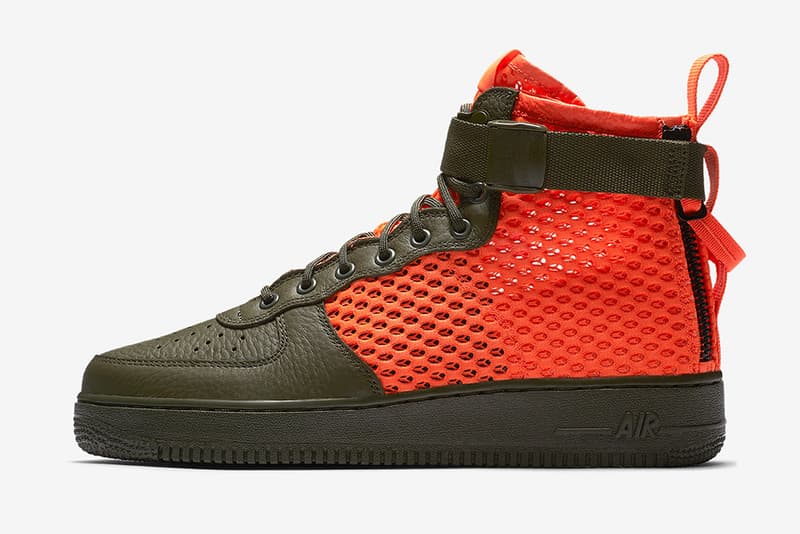 Nike SF-AF1 Mid Cargo Khaki/Total Crimson