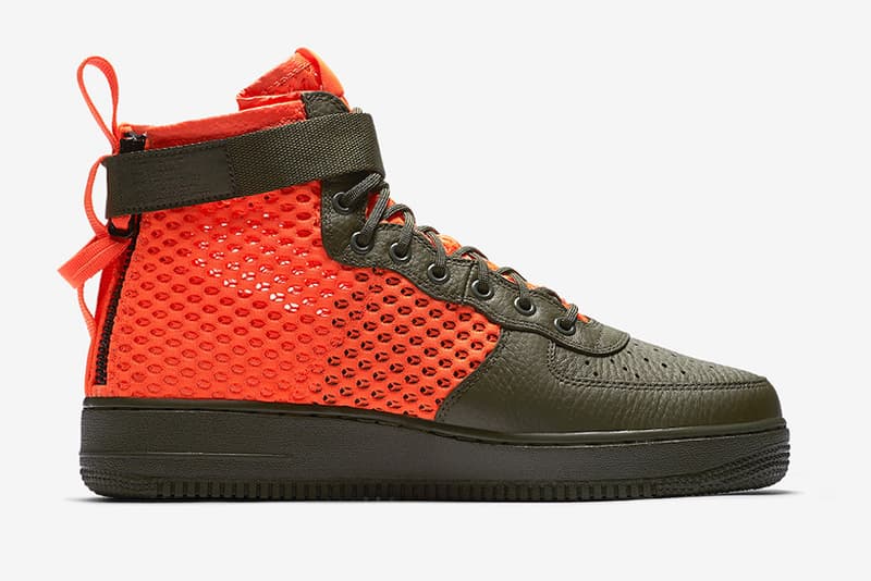 Nike SF-AF1 Mid Cargo Khaki/Total Crimson