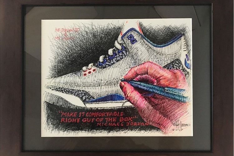 Tinker Hatfield 拍賣親筆繪畫的 Air Jordan 3「True Blue」作慈善用途