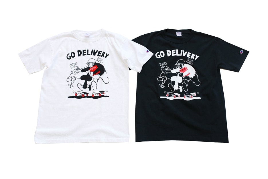 Champion Japan Oka Koji “Pizza and Skate” T-Shirt Collection