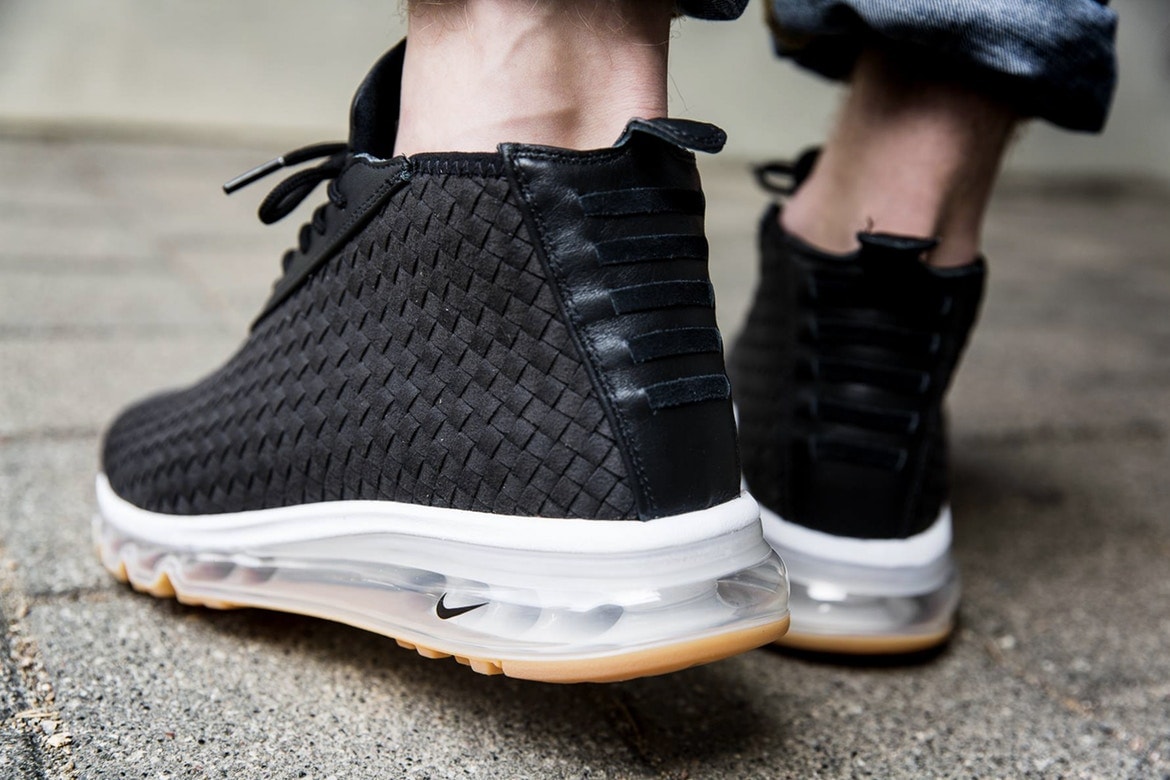 Here’s an On-Feet Look at the Nike Air Max Woven Boot In “Black/Gum”